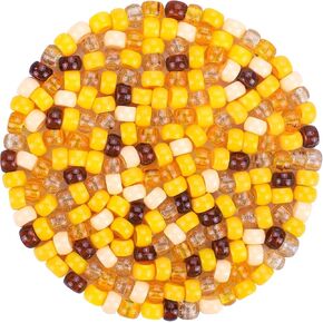 Plastic Pony Beads for Jewelry Making, 1200 Pieces, Multi-Color, 0.35 x 0.22 inch, DIY Craft Beads for Bracelets and Hair Braids (Green)