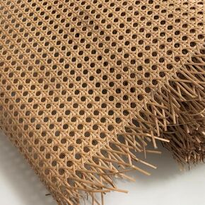 قصب الروطان البلاستيكي يتشابك 16 "× 40" ، حزام راتان ألوان القهوة لمشاريع الضربات ، قصب شبكة مفتوحة منسوجة للأثاث ، مواد حرفية متينة للكراسي والخزانات DIY