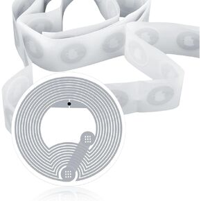 50pcs ملصقات NFC ، 1 بوصة NTAG213 ملصقات العلامات NFC جولة بطاقات NFC قابلة للبرمجة 144 بايت الذاكرة NTAG213 علامات متوافقة مع الهواتف والأجهزة التي تدعم NFC