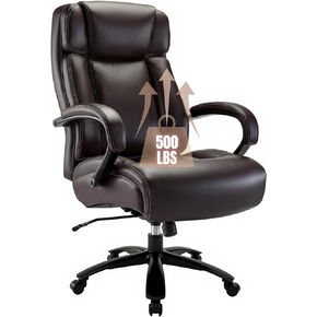 500lbs Ultra Big and Tall Office Chair Extra Wide Large Heavy Duty Thick Padded Computer Executive Ergonomic High Back