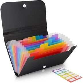 Accordion File Organizer | Expanding File Folder | Heavy-Duty File Organizer | Home Office File Storage | Space-Saving Bill Organizer | Professional Office Receipt Organizer