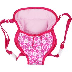 Baby Dolls Carrier Backpack Doll Associory More and Back Carrier مع أحزمة تتراوح بين 15 بوصة إلى 18 بوصة ، أرجوانية
