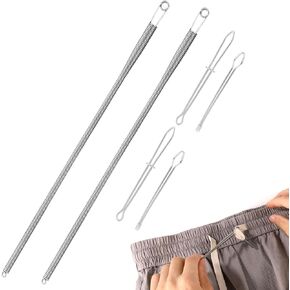 6pcs threader threader أداة ، 3 تصاميم حبل الخيوط مقطع سهلة إدراج السحب ملاقط الأدوات سلسلة الترابط لسلطات السراويل هوديس