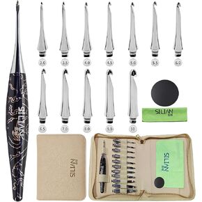 Mbeliever 4xl Interchangeable Crochet Hook Set3mm-10mm with Case | Easy to Replace | Ergonomic Handle | Crochet Hook Set for Beginners and Advanced Crafters