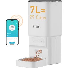 وحدة تغذية القطط التلقائية ، مغذية الكلاب التلقائية 5G WIFI مع سعة كبيرة 7L ، موزع طعام القطط للقطط والكلاب ، التغذية عن بُعد ، وعاء من الفولاذ المقاوم للصدأ ، مصدر طاقة مزدوج ، مثالي للغذاء الجاف
