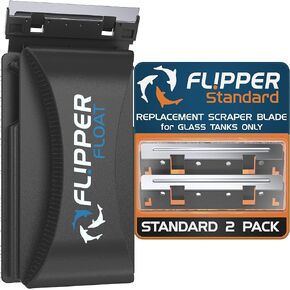 FL! PPER FLIPPER CLEANER تعويم- 2-في 1 عائم منظف زجاجي مائي مغناطيسي- أجهزة تنظيف حوض السمك والمكشطات وفرز شفرات مكشفية الحوض القياسي