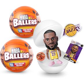 5 Surprise NBA Ballers Series 1 (2 Pack) Collectilble Toy Mystery Figurine by ZURU