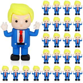 25pcs Donaldtrumps Figure ، Mini Little People 2025 لعبة شخصية ، هدايا جديدة لمؤيدي الولايات المتحدة الأمريكية والأميركيين الوطنيين ، الولايات المتحدة الأمريكية 2025 Bobblehead للسيارة.