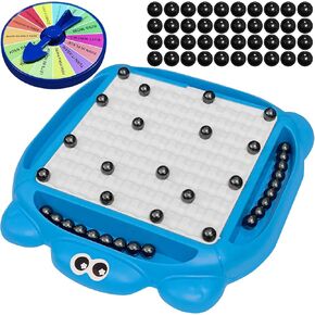 Magnetic Chess Game with 40 Magnetic Stones, Magnet Board Game, Family Party Strategy Ball Games, Magnetism War Games 2-4 Player