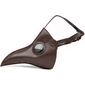 PU Leather Plague Doctor Mask for Halloween Cosplay Festival Party Carnival Costume Props Mask