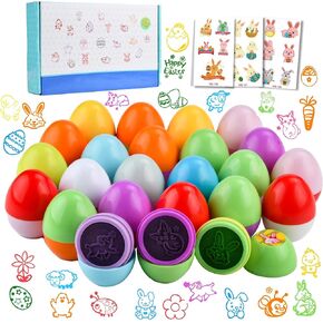 Buufan 24pcs Easter Egg Stampers هدايا للأطفال سلة عيد الفصح