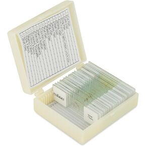 Human & Animals Hairs Riathers and Fibers Comparison Microscope Slide ، 18pcs represhed slides تشمل عينات مختلفة من أنواع الطلاب