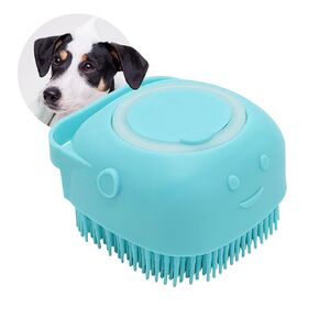 Pet Bath Brush with Shampoo and Soap Dispenser