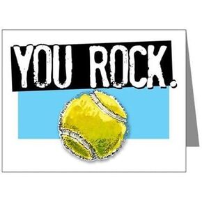 قم بتشغيل Tennis Strong You Rock Note Cards 12 -Pack (4.25 "x5.5") تم تعيين بطاقة PowerCard Note Sports Powercard مثالية للاعبين في التنس والمدربين والمشجعين والمتعصبين - سوف يحبونها!