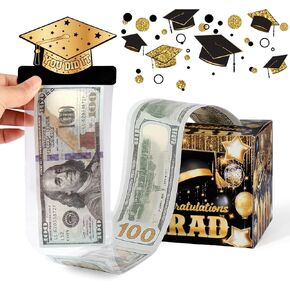 التخرج صندوق أموال لسحب الهدايا النقدية ، حامل صندوق بطاقة التخرج 2025 لزخارف حفلات الدراسات العليا ، مفاجأة أفكار التخرج المضحكة مظروف الضيوف للضيوف ، الصبي ، الفتاة ، هو ، لها