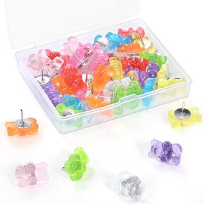 30 Pieces Cute Animal Push Pins,10 Style Animals Push Pins, Decorative Thumb Tacks, Fun Thumbtack, Pushpins for Bulletin Board, Cork Boards,Wall, Whiteboard, Cork Board, Map
