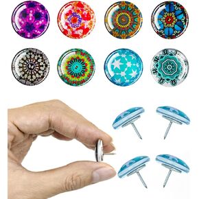 24pcs دبابيس الدفع ، دبابيس الدفع الزخرفية لألواح الإعلانات ، إبهام لوحة Cork Board ، Cork Board Thumbtacks ، Thumb Thumb Tooms لتنظيم الصف ، المنزل ، ديكور المكتب (نمط الرخام)