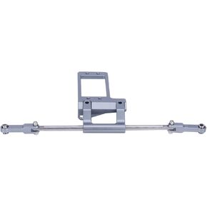 Aluminium CNC BAT Servo Mount with Hydraulic Steering Link for 1/10 RC Crawler Car VP Capra F9 Portal Axle LCG Chassis DIY Parts (Silver)