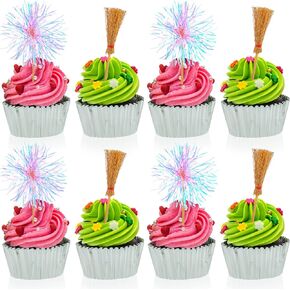 24 PCS Witch Hat Cupcake Topper Crown Cupcake Topper Food Food Decorations Cake Cake For Cakes Birthday Partyperations Decorations Party
