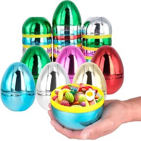 6 "بيض عيد الفصح Jumbo ، 12 قطعة من 6 ألوان بيض عيد الفصح ملء أنشطة الصيد حزمة الوجبات الخفيفة والهدايا لوازم لعبة سلة سلة (طبعة خاصة)
