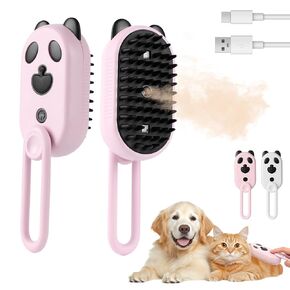 2025-New Cat Steam Brush للتسلق ، 4 من 1 فرشاة مع مقبض قابلة للطي ، فرشاة البخار للقطط ، فرشاة الماء للقطط ، مشط شعر رذاذ الحيوانات الأليفة ، العصا السحرية لشعر الحيوانات الأليفة (أبيض)