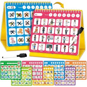 Torlam Identify & Match Game, Learn Professions, Food, Transportation, Wild and Sea Animals, 50 States, Educational Board Games Family Travel Party Camping Road Trip Car Activities for Kids 4-8 Adults