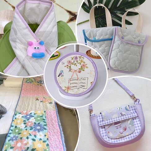 PH PandaHall 27 Yards Double Fold Bias Tape, 3/4 inch Bias Binding Purple Polycotton Bias Binding Tape Hemming Ribbon Continuous Bias Tape DIY Garment for Craft Sewing Seaming Hemming Piping Quilting in Kuwait