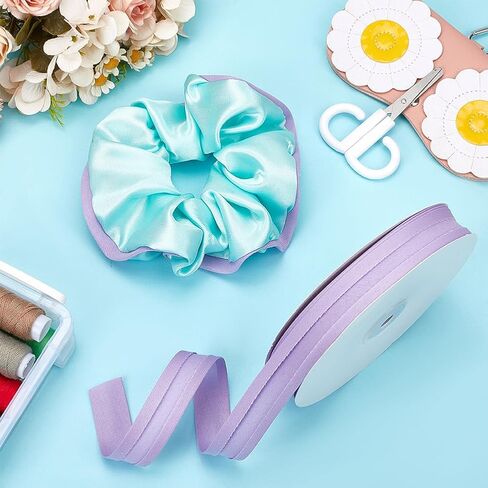 PH PandaHall 27 Yards Double Fold Bias Tape, 3/4 inch Bias Binding Purple Polycotton Bias Binding Tape Hemming Ribbon Continuous Bias Tape DIY Garment for Craft Sewing Seaming Hemming Piping Quilting in Kuwait