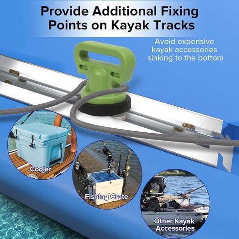 Tie Downs for Kayak Track Mount, Track Mount Vertical Tie Downs for Securing Cooler, Crate and Other Kayak Accessories to Track, 2 Pcs in Saudi Arabia