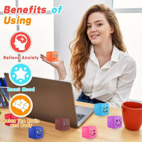 Stress Balls for Kids, 30 Pack Smile Stress Balls for Kids and Adults, Emotion Stress Balls in Bulk, Mini Stress Balls Set Sensory Squishy Toys Fidget Toys, Party Favors, Goodie Bag Stuffers for Kids in Kuwait