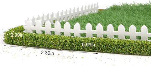 Miniature Flower Bed Shrubs 6PCS Simulation Flower Bed Green Belt, DIY Shrub Strip Model Sand Table Building Model Street Landscaping Garden Road Scenery (Yellow) in Saudi Arabia