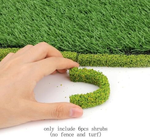 Miniature Flower Bed Shrubs 6PCS Simulation Flower Bed Green Belt, DIY Shrub Strip Model Sand Table Building Model Street Landscaping Garden Road Scenery (Yellow) in Saudi Arabia