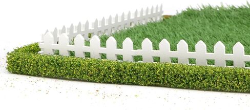 Miniature Flower Bed Shrubs 6PCS Simulation Flower Bed Green Belt, DIY Shrub Strip Model Sand Table Building Model Street Landscaping Garden Road Scenery (Yellow) in Saudi Arabia