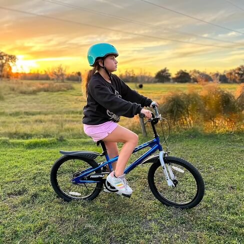 Royalbaby Freestyle Outdoor Children's Bicycle Dual Handbrakes Sporty Kid Bike with Training Wheels and Adjustable Seat, 14 Inch, White in Saudi Arabia