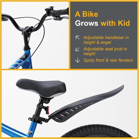 Royalbaby Freestyle Outdoor Children's Bicycle Dual Handbrakes Sporty Kid Bike with Training Wheels and Adjustable Seat, 14 Inch, White in Saudi Arabia