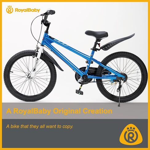 Royalbaby Freestyle Outdoor Children's Bicycle Dual Handbrakes Sporty Kid Bike with Training Wheels and Adjustable Seat, 14 Inch, White in Saudi Arabia
