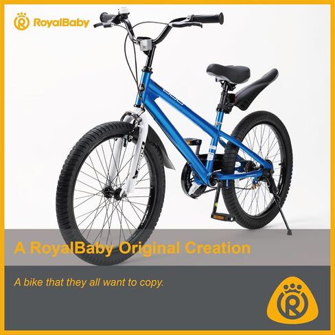 Royalbaby Freestyle Outdoor Children's Bicycle Dual Handbrakes Sporty Kid Bike with Training Wheels and Adjustable Seat, 14 Inch, White in Saudi Arabia