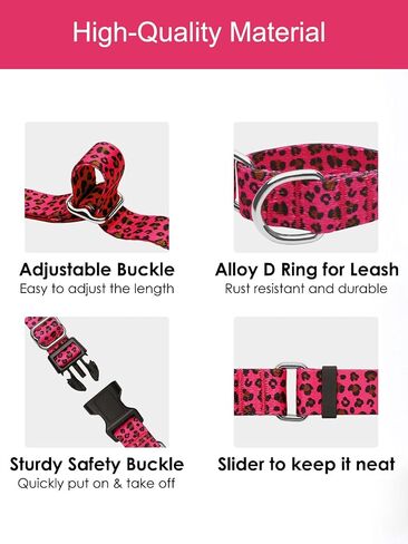 Martingale Collar for Dogs with TAG Ring, Adjustable Soft Nylon Dog Collars with Buckle Heavy Duty for Small, Medium & Large Dogs (Boho,M) in Saudi Arabia