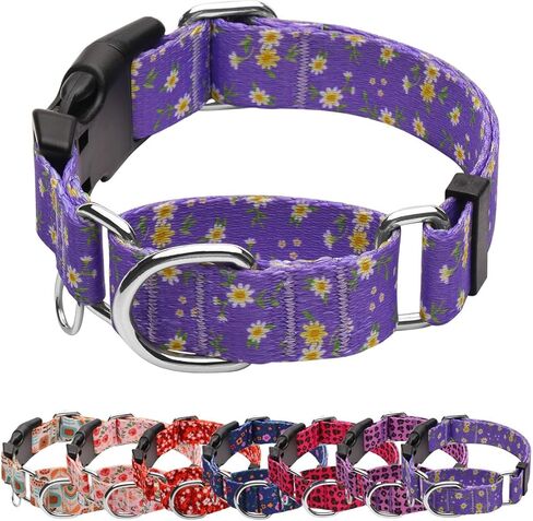 Martingale Collar for Dogs with TAG Ring, Adjustable Soft Nylon Dog Collars with Buckle Heavy Duty for Small, Medium & Large Dogs (Boho,M) in Saudi Arabia