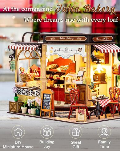 Miniature House Kit Hanging Garden, DIY Miniature Dollhouse Kit for Adults with Furniture & LED Lights, Wooden Craft Gifts for Adults Women Teens in Saudi Arabia