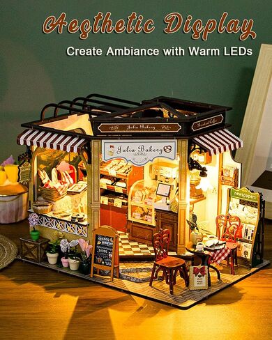 Miniature House Kit Hanging Garden, DIY Miniature Dollhouse Kit for Adults with Furniture & LED Lights, Wooden Craft Gifts for Adults Women Teens in Saudi Arabia