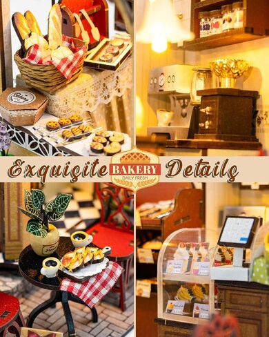 Miniature House Kit Hanging Garden, DIY Miniature Dollhouse Kit for Adults with Furniture & LED Lights, Wooden Craft Gifts for Adults Women Teens in Saudi Arabia