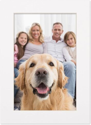8x10 Mat for 12x16 Frame - Precut Mat Board Acid-Free White 8x10 Photo Matte Made to Fit a 12x16 Picture Frame, Premium Matboard for Family Photos, Show Kits, Art, Picture Framing, Pack of 1 Mat in Kuwait
