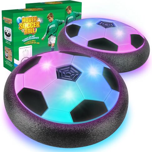 2-in-1 Moving Kick Toss Games for Kids Ages 3-12, Light Up Hover Soccer Ball with Animal Bean Bag Toss, Indoor Outdoor Birthday Toys for 3 4 5 6 7 8 9 10 11 12 Year Old Boys Girls in Kuwait