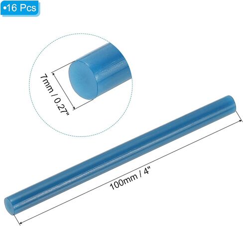 PATIKIL 4x0.27 Inch Hot Glue Sticks, 16 Pcs Hot Glue Gun Sticks Mini Hot Melt Adhesive Glue Stick for DIY Art Craft Repairs Festival Decoration, Black in Saudi Arabia