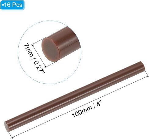PATIKIL 4x0.27 Inch Hot Glue Sticks, 16 Pcs Hot Glue Gun Sticks Mini Hot Melt Adhesive Glue Stick for DIY Art Craft Repairs Festival Decoration, Black in Saudi Arabia