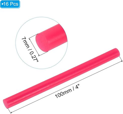 PATIKIL 4x0.27 Inch Hot Glue Sticks, 16 Pcs Hot Glue Gun Sticks Mini Hot Melt Adhesive Glue Stick for DIY Art Craft Repairs Festival Decoration, Black in Saudi Arabia