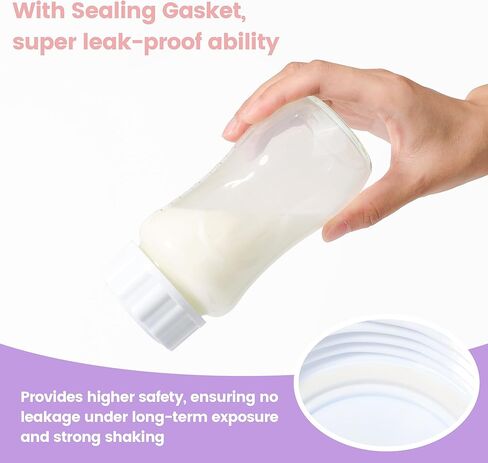 Joxodax 4 Pack Silicone Sleeves for Philips Avent Glass Bottle Food Grade Silicone Bottle Cover and 4pcs Travel Bottle Caps, Bottle Lids Replacement(for 8 oz Philips Avent Natural Glass) in Kuwait