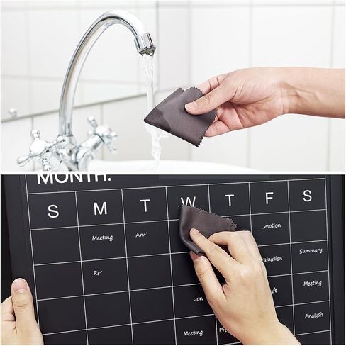 Monthly Chalkboard Calendar for Wall, Wooden Framed 17" x 13" Black Board Calendar, Hanging Chalk Board Planner for Kitchen, Home, Office in Saudi Arabia