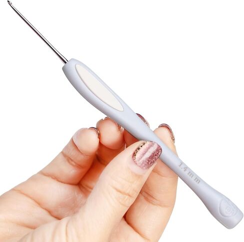SensePeak Crochet Hook Set of 6 Pack, 1.8mm 2.0mm 2.5mm 3mm 3.5mm 4mm Ergonomic Stainless Steel Small Inline Pointy Crochet Hook for Arthritic Hands, Mother's Day Gifts for Mom in Saudi Arabia
